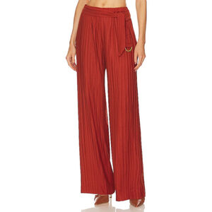 Revolve - Song of Style Chili Red Vita Wide Leg Pants XXS